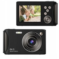 Aparat Cyfrowy Zdjęcia 64mp Filmy 4k / 30fps 18x Zoom Antishake / Xrec Q18 / Czarny