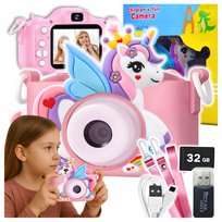 Aparat dla Dzieci Cyfrowy Fotograficzny Nagrywanie Gry + Karta Smycz
