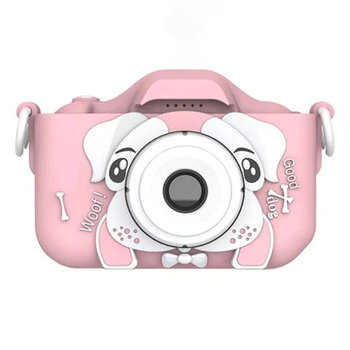 Aparat dla dzieci kamera HD X5 + ochronne etui Piesek - różowy