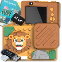 Aparat Fotograficzny Cyfrowy Dla Dzieci 40Mpx Kamera Selfie Gry+Karta 32Gb