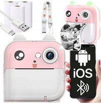 Aparat Fotograficzny Natychmiastowy Drukarka Termiczna + 20szt Rolek