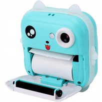 APARAT NATYCHMIASTOWY DLA DZIECI 2 KAMERY DRUKUJĄCY 3 ROLKI TURKUS