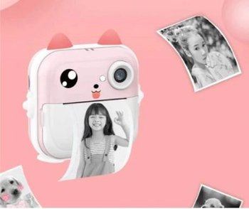 Aparat Natychmiastowy Dla Dzieci Różowy Z Drukarką + 5 rolek - Inny producent