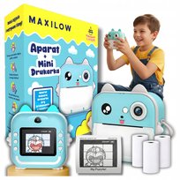 Aparat natychmiastowy Maxilow Drukuś 2.0 Niebieski + 3 Rolki