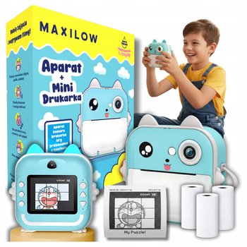 Aparat natychmiastowy Maxilow Drukuś 2.0 Niebieski + 3 Rolki - Maxilow