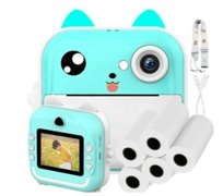 Aparat Natychmiastowy Mini Drukarka Drukuś Dla Dzieci + 5 Rolek Niebieski