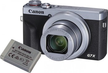 Aparat PowerShot G7X Mark III srebrny + bateria 3638C014 - Canon