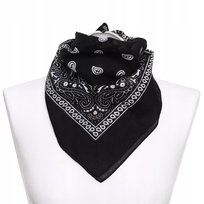 APASZKA CHUSTA DAMSKA BANDAMA NA SZYJĘ ELEGANCKA BANDAMKA MORAJ BLACK Moraj
