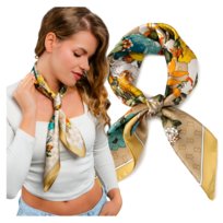 Apaszka Chusta Satynowa Kolorowa pod Szyję do Włosów Lekka Z Połyskiem