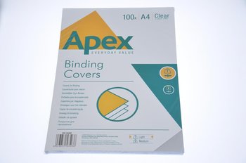 Apex, Okładka do bindowania A4, przezroczysta 150 Micronów, Fellowes 6500001 - Fellowes