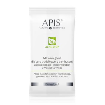 Apis, Acne-stop, Maska Algowa Dla Cery Trądzikowej Z Bambusem Zieloną Herbatą I Czarnym Błotem Z Morza Martwego, 20 G - Apis