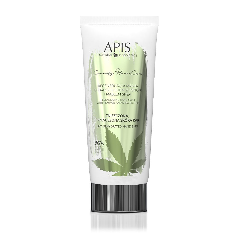 Apis Cannabis Home Care regenerująca maska do rąk z olejem z konopi i masłem shea 200ml-Zdjęcie-0