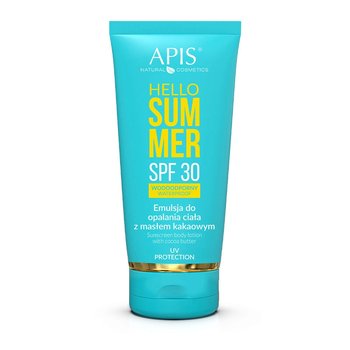 Apis, Hello Summer, Emulsja Do Opalania Ciała Z Masłem Kakaowym Spf30, 200 Ml - Apis
