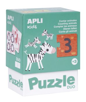 Apli kids, puzzle, Liczenie zwierzątek, dwuczęściowe, 12w1 - APLI Kids