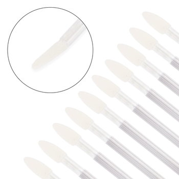 Aplikator silikonowy do oczu ust brwi rzęs przezroczysty 48szt - GNB-LAB