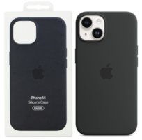 Apple, Etui na telefon, Iphone 14, silikonowe, czarne