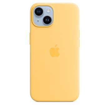 Apple iPhone 14 Plus - Silikonowe etui plecki ramka - Ładowanie MagSafe - Sunglow (MPTD3FE/A) - Apple