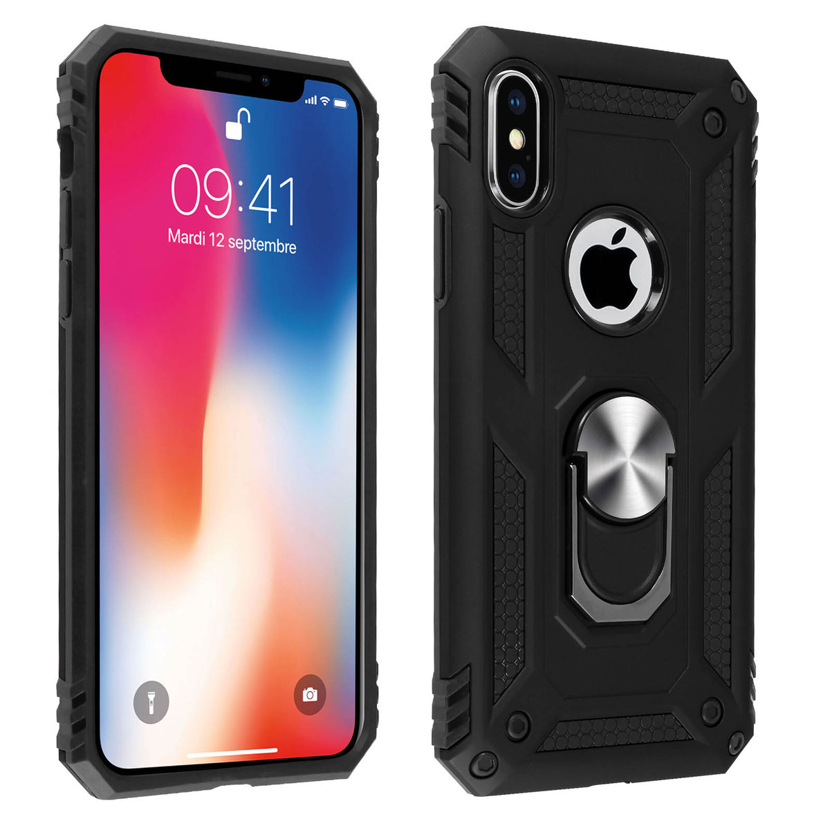 Apple Iphone X Xs Etui Bi Material Sztywny Mi Kki Magnetyczny Stojak Z