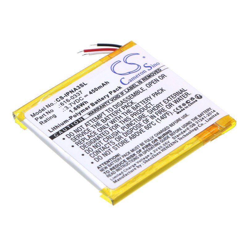 Batteria Sostitutiva 616-0337 Per IPod Nano 3 3G A1236 – 550mAh 3.7V – Ricambio Compatibile