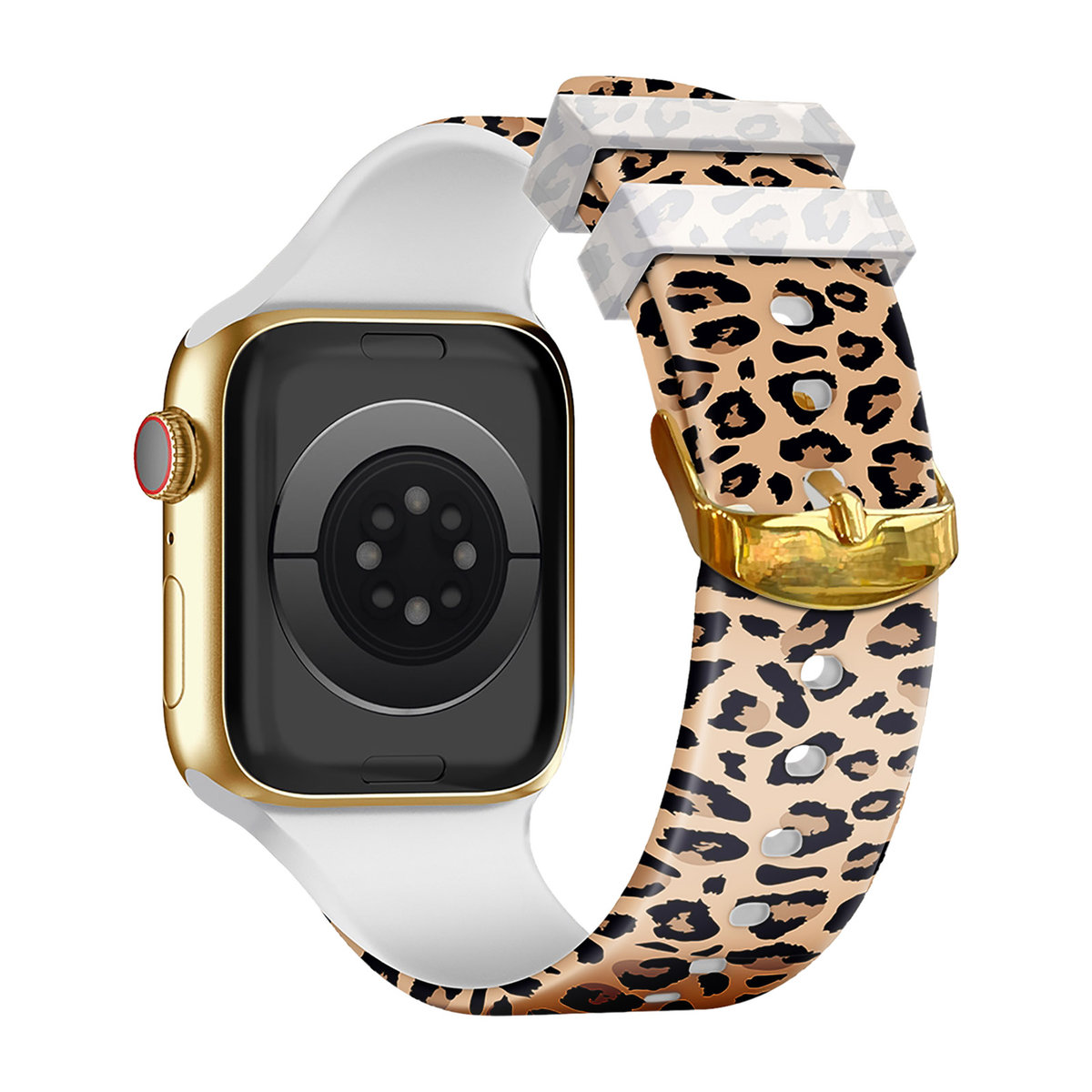 Apple Watch 41mm / 40mm / 38mm Pasek Silikonowy Jasnobrązowy wzór ...