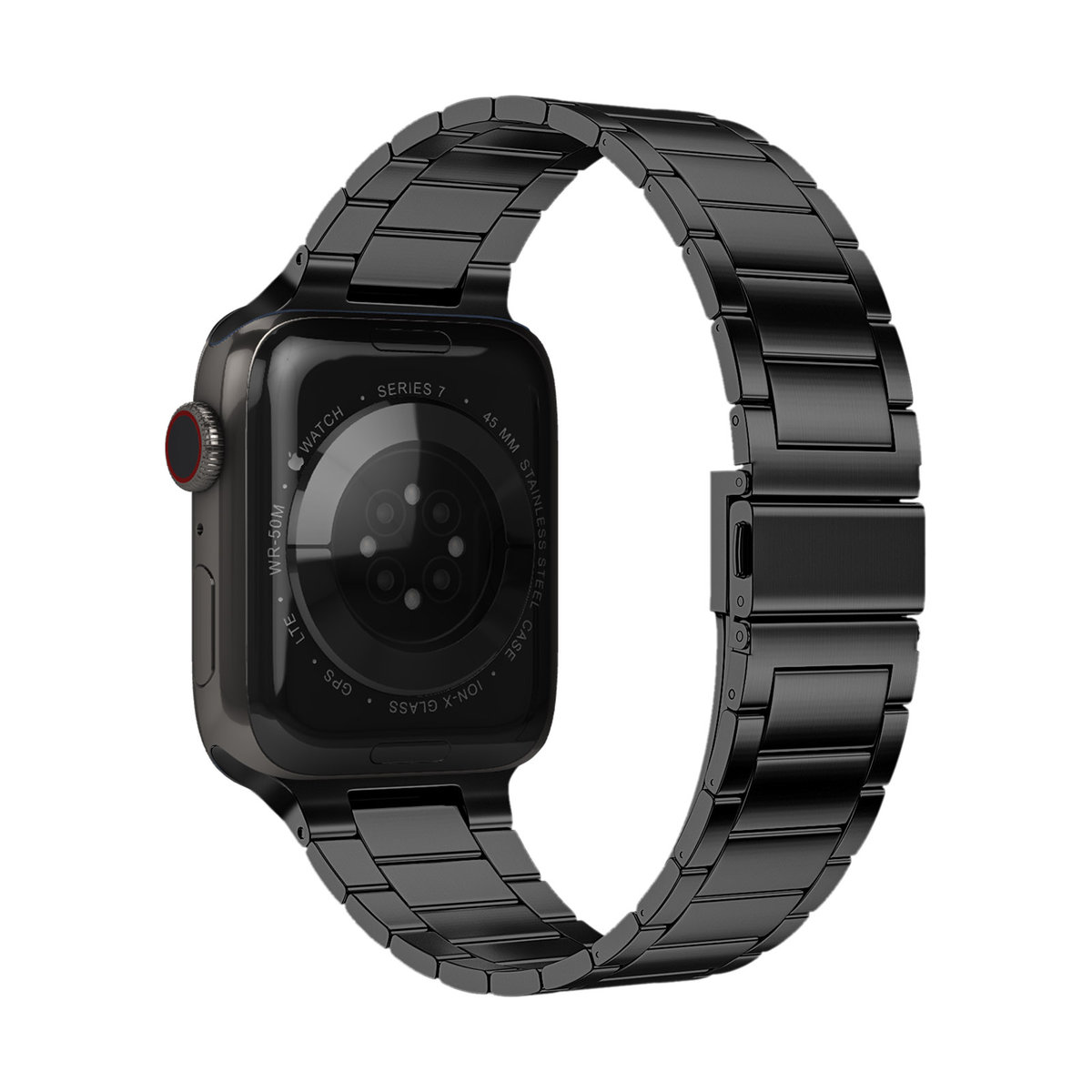 Apple Watch 41mm / 40mm / 38mm Pasek Stalowe ogniwa Czarne - Avizar ...