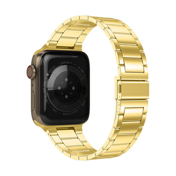 Apple Watch 41mm / 40mm / 38mm Pasek Stalowe ogniwa Złote - Avizar