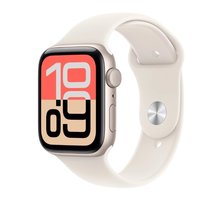 Apple Watch SE 3 GPS 44mm Starlight Aluminium Case with Starlight Sport Band - M/L