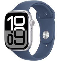 Apple Watch Series 10 (2024) GPS + Cellular 42 mm koperta aluminiowa Silver + pasek Denim Sport Band S/M
