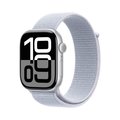 Apple Watch Series 10 GPS 46mm z aluminium w kolorze srebrnym z opaską sportową w kolorze błękitnego obłoku&nbsp;-&nbsp;Apple