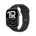 Apple Watch Series 10 GPS + Cellular 42mm z aluminium w kolorze onyksu z paskiem sportowym w kolorze czarnym - M/L&nbsp;-&nbsp;Apple