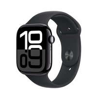 Apple Watch Series 10 GPS + Cellular 42mm z aluminium w kolorze onyksu z paskiem sportowym w kolorze czarnym - M/L