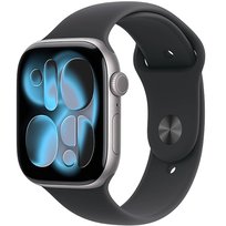Apple Watch Series 11 (2025) GPS 46mm koperta aluminiowa Space Grey + pasek Black Sport Band M/L