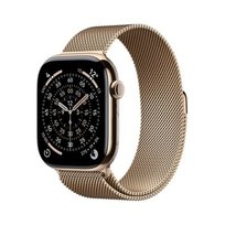 Apple Watch Series 11 GPS + Cellular 46 mm złota tytanowa koperta z jasnoróżowym paskiem sportowym M/L