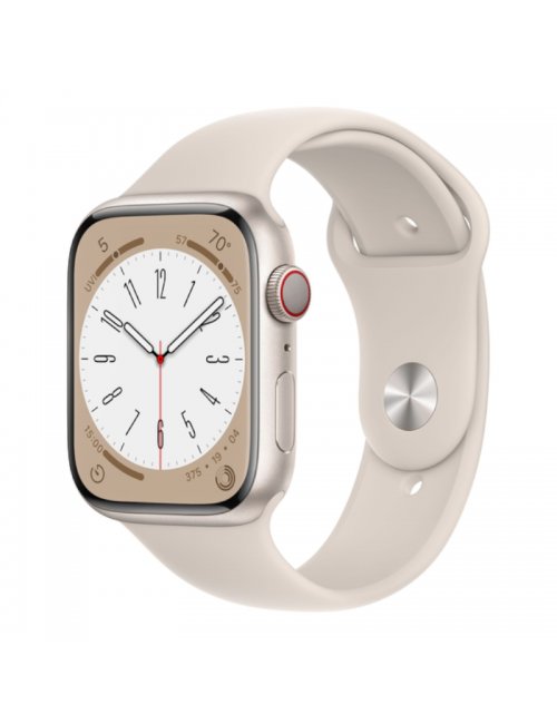 Apple Watch Series 8 GPS + Cellular 45mm Starlight Aluminium Case with ...