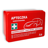 Apteczka pierwszej pomocy samochodowa Europejska AS 13164+ koc termiczny plastik STRAŻAK Inna marka