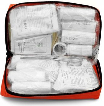 APTECZKA SAMOCHODOWA pierwszej pomocy RZEP DIN13164 MATERIAŁOWA Z USTNIKIEM - Inny producent