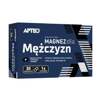 Apteo Magnez Dla Mężczyzn, Cynk, Selen, Wit. B6, Korzeń Maca 30 Kaps. - SYNOPTIS PHARMA
