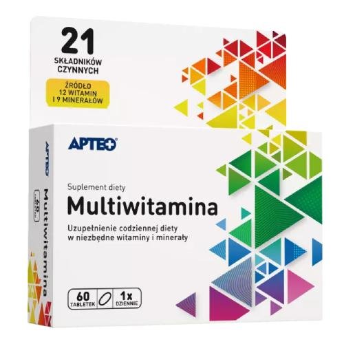 Фото - Вітаміни й мінерали Suplement diety, Apteo, Multiwitamina 12 składników, 60 tabl.