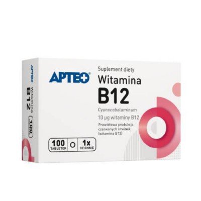 Фото - Вітаміни й мінерали Suplement diety, Apteo, Witamina B12, 100 tabl.
