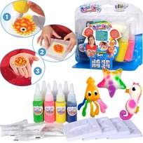 Aqua Gelz Zestaw Kreatywny 7 kolorów żeli + foremki Simba
