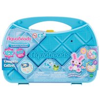 Aquabeads, Zestaw koralików z walizką, niebieski, 900 sztuk