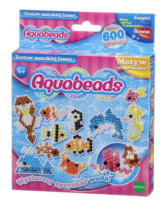 Aquabeads, zestaw kreatywny Morska fauna, 600x koralików, 31638