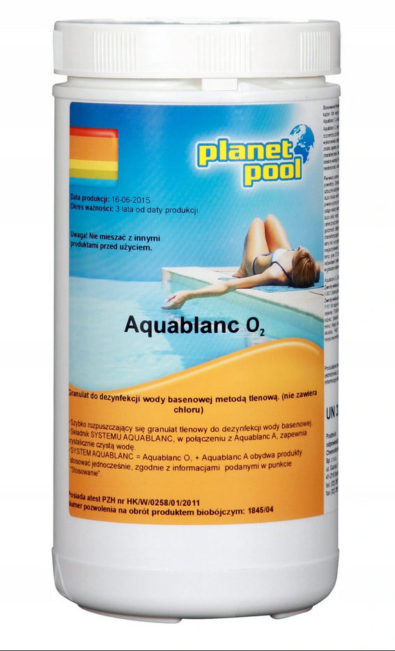 AQUABLANC O2 Granulat_BEZ_CHLORU_AKTYWNY TLEN 1kg - Planet Pool | Sklep ...