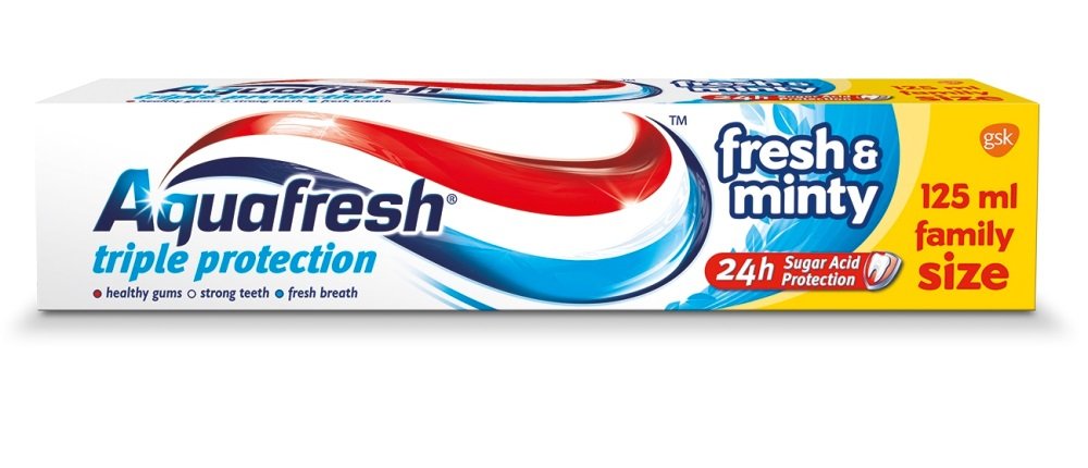 Фото - Зубна паста / ополіскувач Aquafresh, Triple Protection Fresh & Minty, pasta do zębów, 125 ml