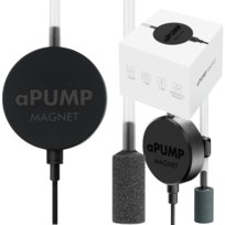 AquaLighter aPump Magnet Zestaw Napowietrzacz do Akwarium do 100l + Wężyk + Kamień