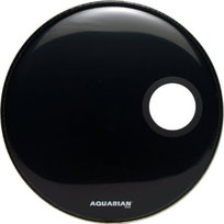 AQUARIAN Ported Bass Off Set Hole Black 20" Aquarian