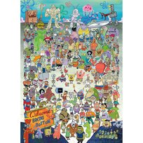 Aquarius Spongebob Kanciastoporty Obsada 1000 szt. Puzzle Aquarius