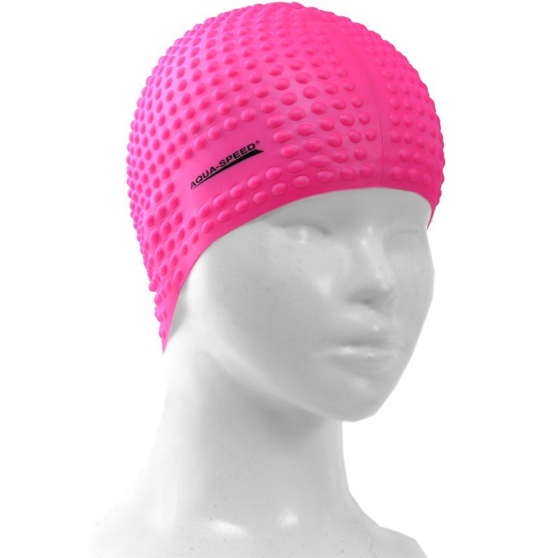 Фото - Шапочка для плавання Aqua-Speed AquaSpeed, Czepek pływacki na długie włosy Bubble, różowy 