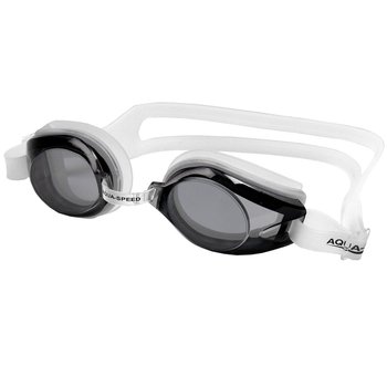 AquaSpeed, Okulary pływackie, Avanti, białe z ciemnymi szkłami - Aqua-Speed