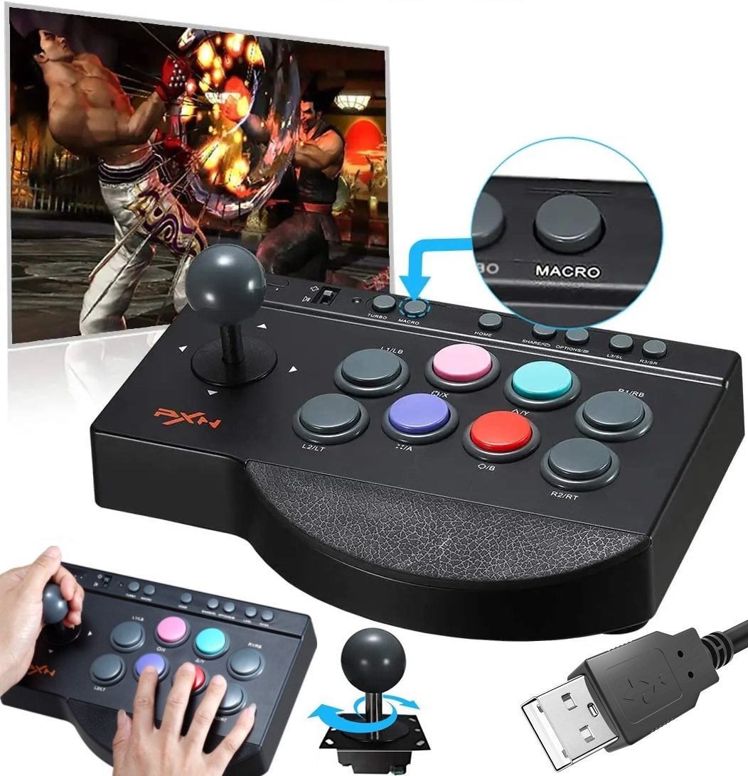 Фото - Ігровий маніпулятор PXN Arcade Stick Wired Kontroler Joystick Do Gier -0082 Pc Ps3 Playstation 